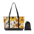 thumbnail image 7 of FORMRS Canvas Laptop Tote Bag for Women with 15.6" Computer Compartments Shoulder Handbag, Yellow Flowers, 7 of 7