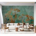 thumbnail image 4 of Botanical Wallpaper Wall Mural - Abstract Copper Ginkgo, 4 of 5