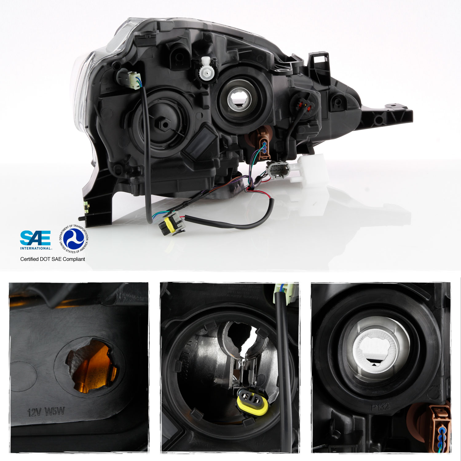 AKKON - Fits 2016 2017 2018 2019 Sentra [Halogen Type] Headlights w/ Chrome bezel Pair Headlamps Driver Left + Passenger Right