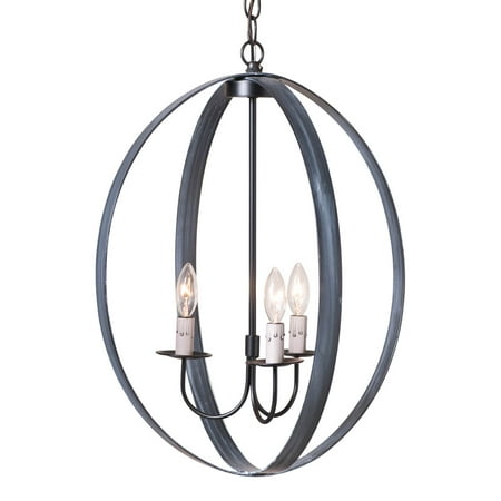 

Irvin s Country Tinware Irvin s Country Tinware 20-inch Oval Sphere Chandelier in Black