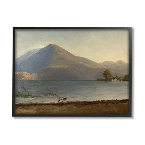 Stupell Industries On the Hudson Traditional Albert Bierstadt Painting Painting Black Framed Art Print Wall Art, Design by one1000paintings
