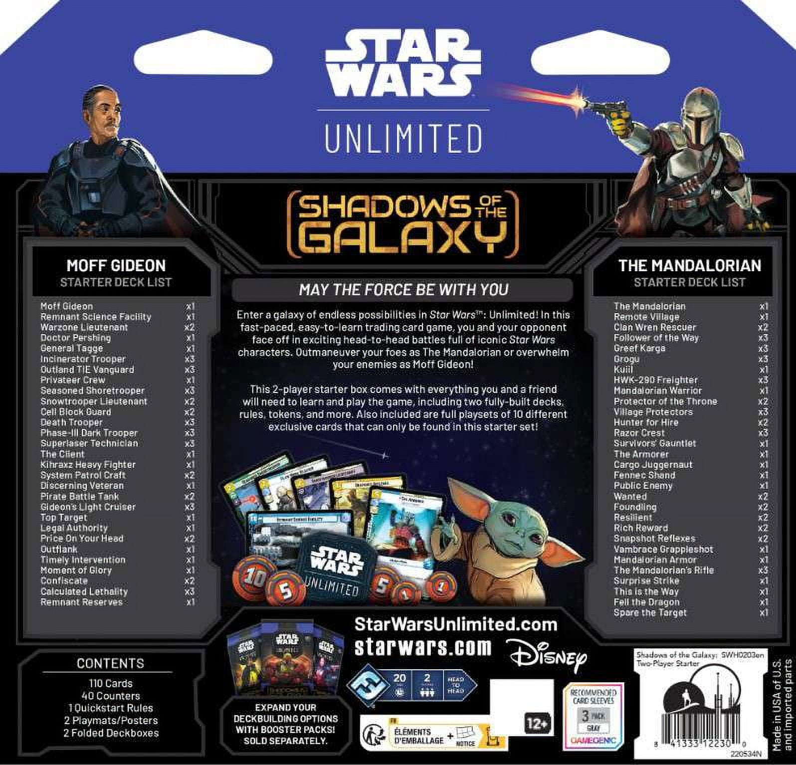 Star Wars: Unlimited - Shadows of the Galaxy: Two-Player Starter Game for Ages 12 and up, from Asmodee