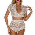 thumbnail image 3 of Conjunto de bragas y top de encaje, lencería de encaje para mujer, conjunto de bragas y sujetador puro, lencería de encaje de alto rendimiento, 3 of 6