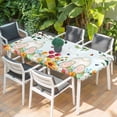 thumbnail image 2 of Easter Table Cloths for 4 Foot Rectangle Tables, Spring Watercolor Eggs Country Tulip Flower Plant Patio Waterproof Elastic Fitted Tablecloths, Washable Rectangular Table Cover for Camping, 2 of 8