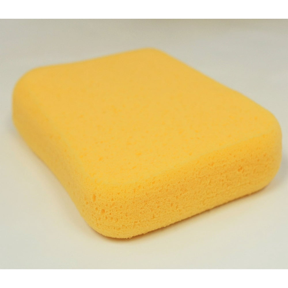 Large 71/2" L x 51/2" W x 2" H Yellow Household Cleaning Sponge