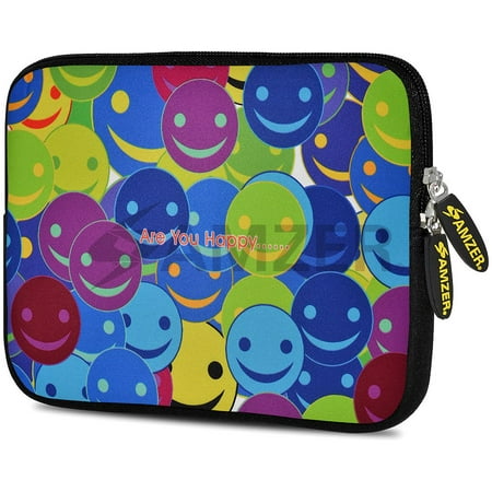 Designer 10.5 Inch Soft Neoprene Sleeve Case Pouch for Apple iPad Pro 9.7, iPad 2, iPad 3, iPad 4 (Fit with Smart Case, Folio Covers) - Smiley (Best Head To Head Ipad Games)