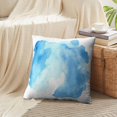 thumbnail image 4 of LALILO Throw Pillow Covers Blue Watercolor White Soft Colorful Cushion Cover 18" x 18", 2 Pack, 4 of 6
