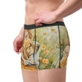 thumbnail image 2 of Sikiie Girl Hugging Dog Flowers Print Men's Boxer Briefs, Elastic Waistband Boxer Briefs Leggings-XX-Large, 2 of 5