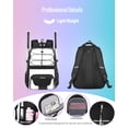 thumbnail image 4 of Bolsa de béisbol COMECOI Mochila de softball con compartimento para zapatos, 4 of 7