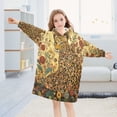 thumbnail image 5 of BZSMCE Wearable Blanket Hoodie Fashion Golden Blooms and Spots Home Wear, 5 of 7