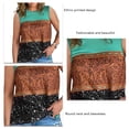 thumbnail image 4 of Camiseta sin mangas para mujer, estampado étnico, cuello redondo, ajuste holgado, chaleco sin mangas de verano para uso informal, 4 of 5