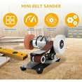 thumbnail image 3 of TKDMR Mini Belt Sander Multifunctional Electric Belt Grinder 7 Adjustable Speed 15° Cutter Sharpener Sander Tool for Metal Jewelry Cutter, 3 of 7