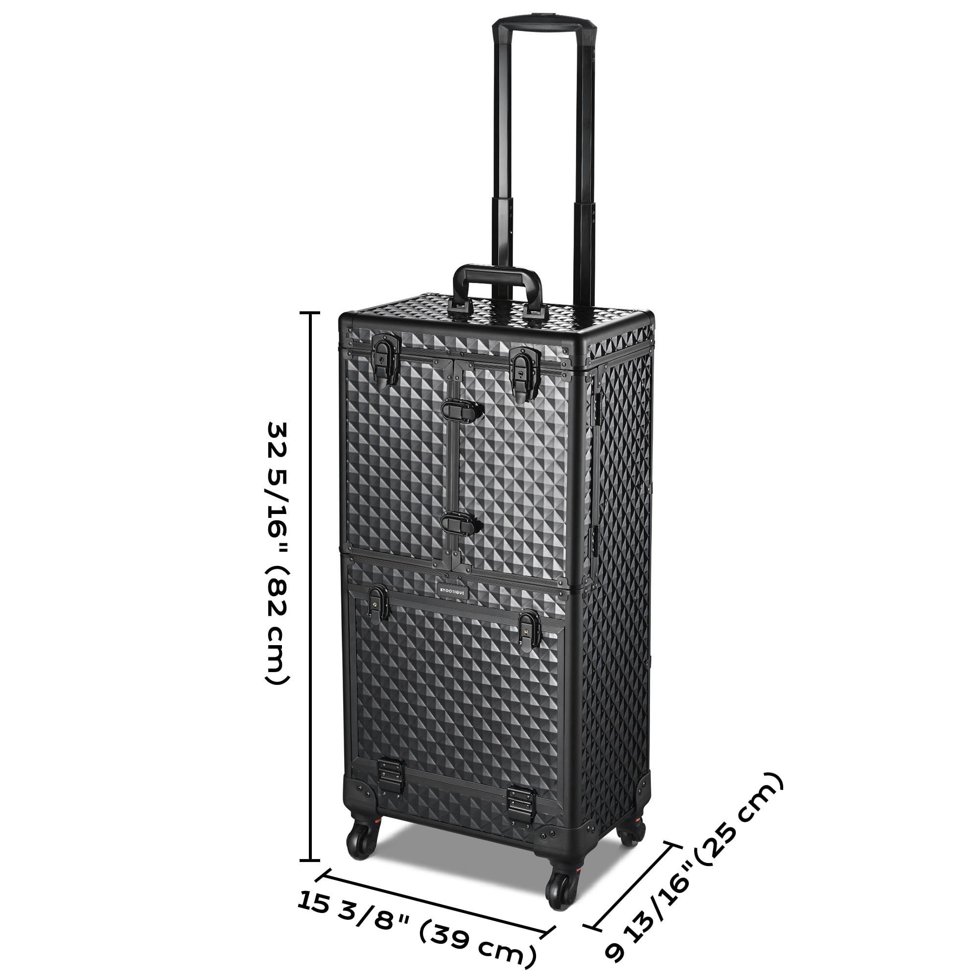 Byootique Rolling Makeup Case Trolley Cosmetic Organizer Hair Stylist Salon