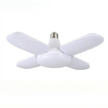 E27 LED garage light bulb, 45W/60W super bright foldable 3/5 leaf design, 6500K daylight