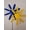 Yellow/blue, variant on Spinning Daisies Pack of 4 Beloit Plastics 12 inch Dia. Random Color Lawn Pinwheels, 24" Tall Pinwheel and Wind Spinners, Garden, Party Pinwheel, Flower Spinner, for Patio, Lawn & Garden