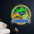 thumbnail image 4 of Handmadetneonsign Coffee And Breakfast Neon Sign, Breakfast Neon Art Decor, Coffee Wall Decor, 4 of 5