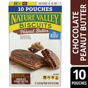 Nature Valley Biscuit Sandwiches, Chocolate Peanut Butter Value Pack, 10 Bars, 13.5 OZ