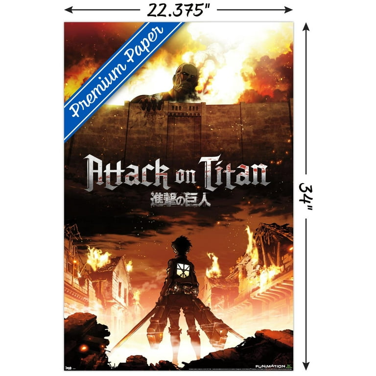 Attack on Titan - Fire Wall Poster, 22.375