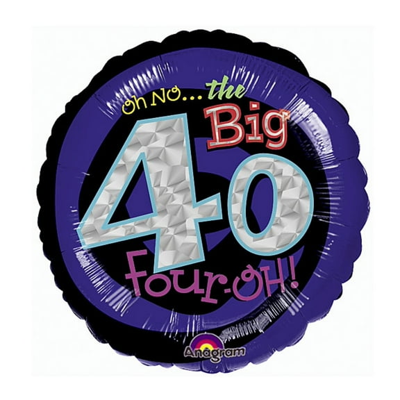 LOONBALLOON Birthday-over-the-hill Balloons - 18-inch OH NO! IT'S MY BIRTHDAY 40: Humorous Décor for Milestone Celebrations