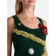 thumbnail image 4 of No Boundaries Christmas Tree Tinsel Mini Dress, Women’s, 4 of 6