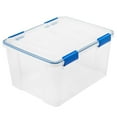 thumbnail image 2 of IRIS USA 44 Quart Weatherpro Plastic Storage Bins, Clear, 4 Counts Pack, 2 of 5