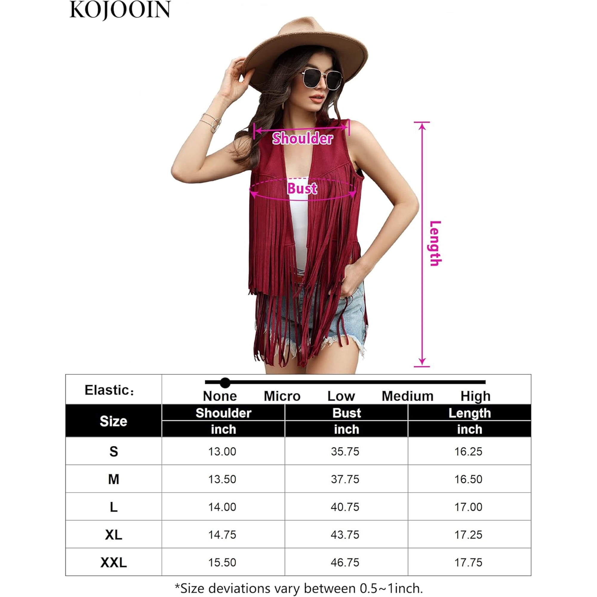 Yesfashion Women's Fringe Vest 70s Hippie Sleeveless Tassel Long Cardigan Jacket Cowgirl Western Tops