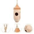 thumbnail image 3 of Hanging Hummingbird Food Feeder Outdoor Birds Feeding Tool Wooden Bird Feeder, 3 of 6