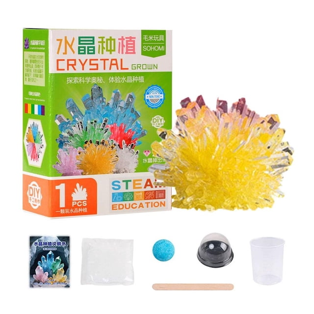 Crystal Growing Science Kit for Kids & Teens, DIY STEM Educational Experiment Toy, Create Vibrant Sparkling Crystals, Fun Geology Project for Boys & Girls