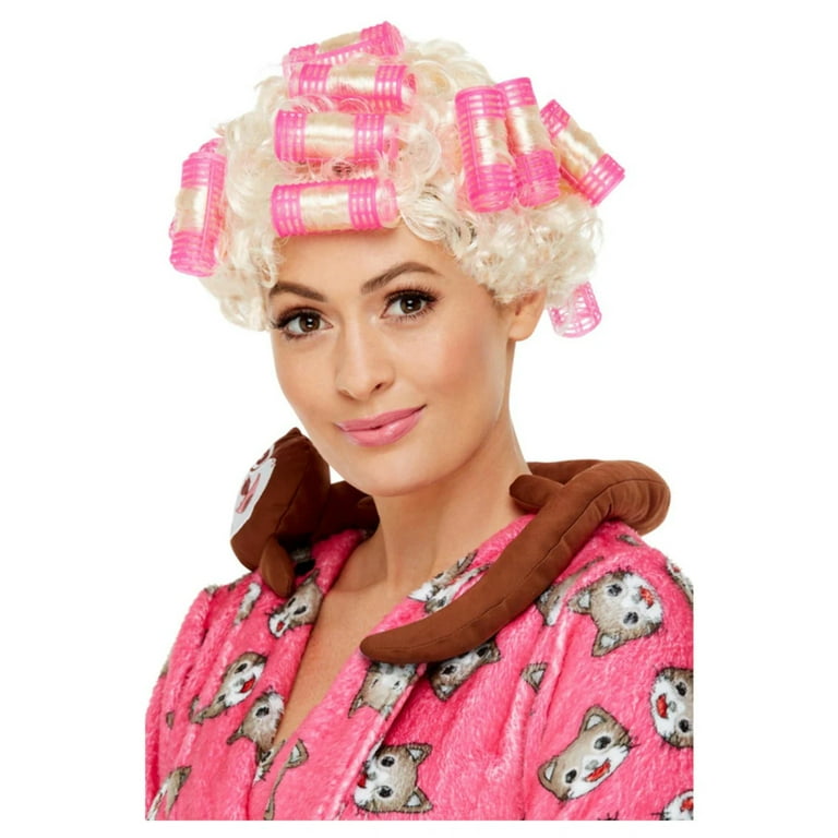 Roller Granny Wig Adult Blonde Roller Granny Wig Adult Blonde