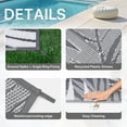 thumbnail image 3 of DEORAB Outdoor Rugs Patio Waterproof Plastic Reversible Camper Mat Outside Carpet Gray & White, 6'x9', 3 of 9