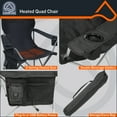 thumbnail image 4 of Camp & Go Heated Deluxe Quad Camp chair, Black, 4 of 10