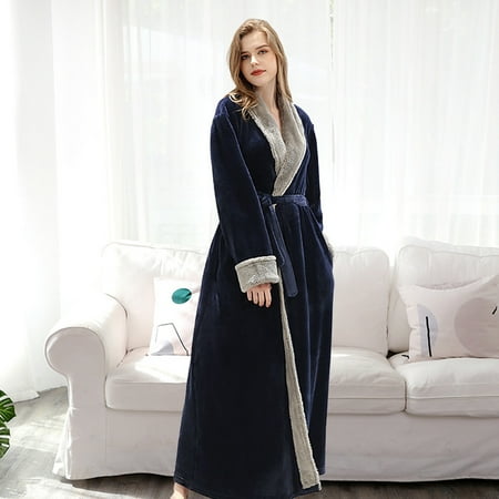 

Men s Women s Soft Fleece Plush Robe Full Length Long Bathrobe