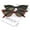 2-Pack | Red / Lavender & Black / Lavender, variant on - Women's Retro Rhinestone Embellished Oval Lens Cat Eye Sunglasses 51mm - 51mm