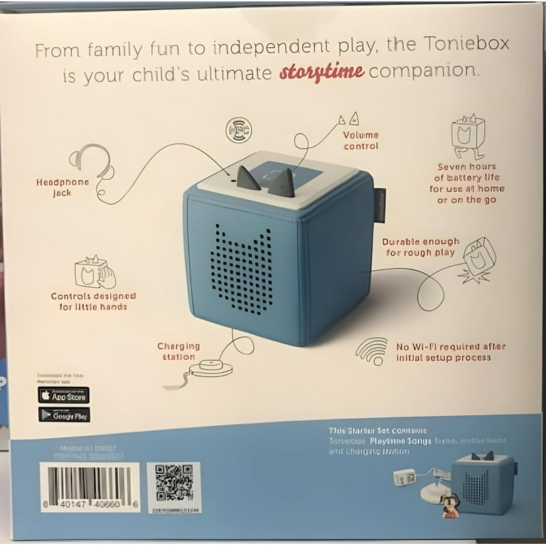 Toniebox Portable Music Audio Player: Small, Light Blue Starter