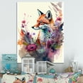 thumbnail image 2 of Designart Cute Fox Floral Art II Canvas Wall Art, 2 of 5