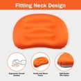 thumbnail image 2 of EeaseCA 1PC Lightweight Inflatable Pillow Multifunctional Nap Pillow Portable Cushion for Outdoor Travel Camping (Orange), 2 of 7