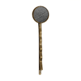 thumbnail image 1 of Tela de lino gris resumen EsES Broche de metal retro, 1 of 3