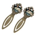 thumbnail image 2 of Swans Elegant Vintage Copper-Colored Lace Bookmarks - Set of 2, Stainless Steel Reading Accessories for Book Lovers, 2 of 5