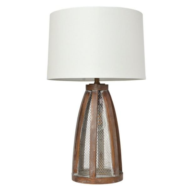 Elegant Designs Vintage Farmhouse Wood And Netted 2 Light Table Lamp Com Elegant Designs Vintage Farmhouse Wood, Vintage Wood Table Lamps