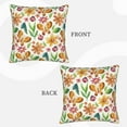 thumbnail image 4 of LNWH Watercolor Flower Plants Throw Pillow Covers, Square Soft Linen Decorative Pillow Cases, 16"x16", 4 of 8