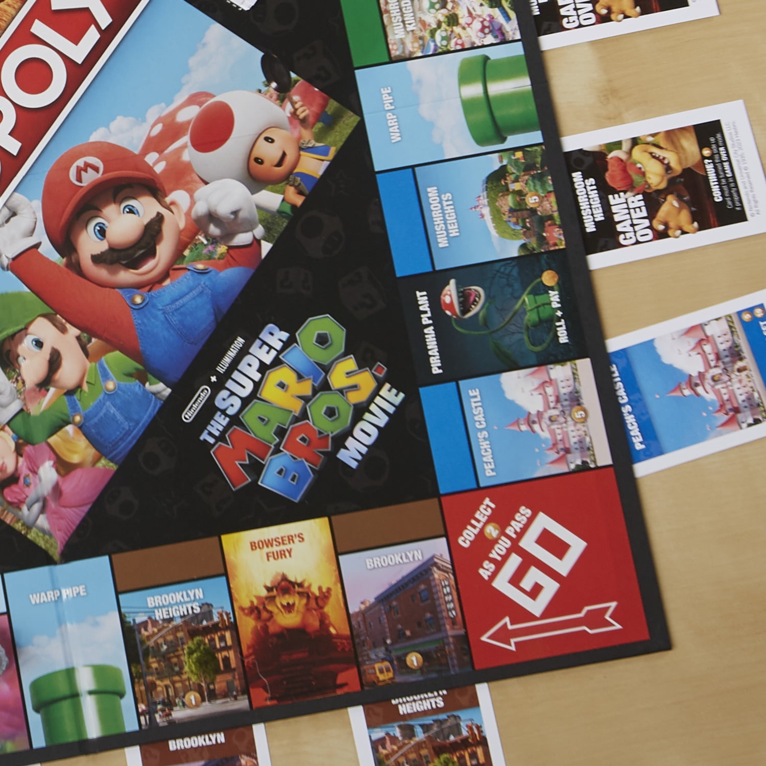 Monopoly The Super Mario Bros. Movie Edition Kids Board Game Includes  Bowser Token, Family Games, Ages 8+ 