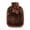 Brown, variant on 2 Liter Rubber Hot Water Bottle with Removable Faux Fleece Cover, Thermotherapy for Muscle Pain Relief and Warmth, Cold Compress and Heat Retention for Home Use