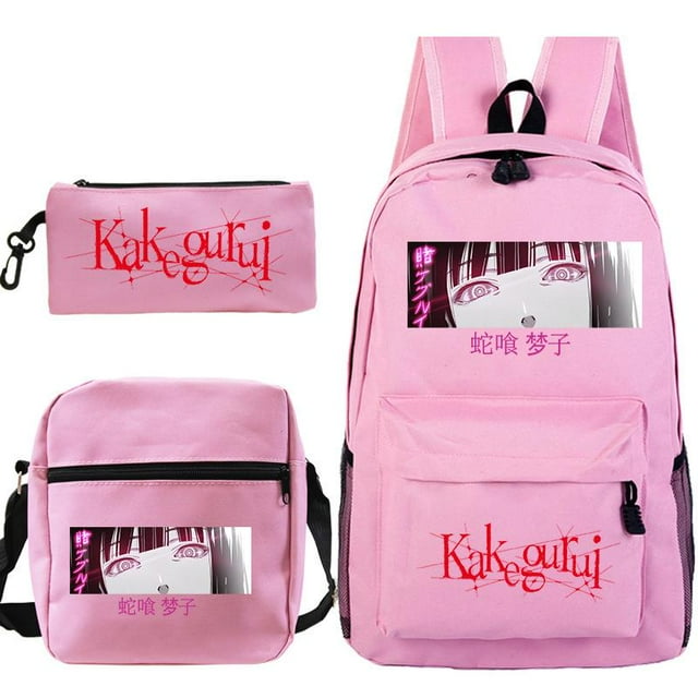 Set de mochila escolar Kakeguruis Anime con bandolera