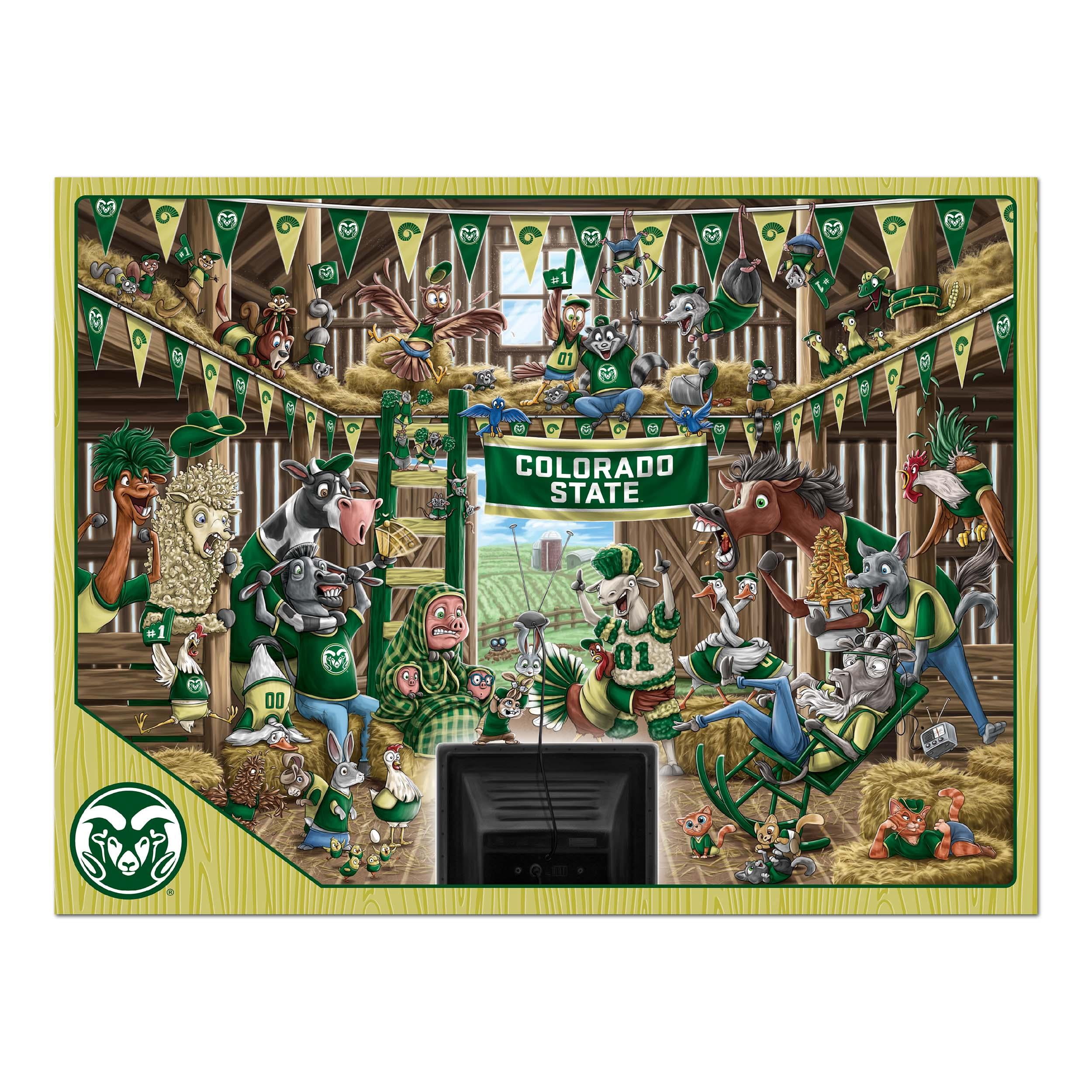 YouTheFan NCAA Colorado State Rams Barnyard Fans Puzzle - 500 Piece
