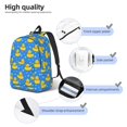 thumbnail image 4 of Honeii Cute Yellow Rubber Ducks Print Canvas College Laptop Backpack, Durable Rucksack Travel Notebook Bag School Backpack Book Bag for Men Women-Medium, 4 of 7