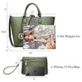 thumbnail image 5 of Dasein Women's Handbags Purses Large Tote Shoulder Bag top Handle Satchel Bag for Work, 5 of 8