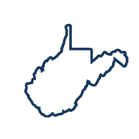 State Map Outline West Virginia Vinyl Decal Sticker UV & Waterproof Bumper Window Laptop Automotive Water Bottle Gift accessories – NAVY 4.5"