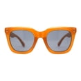 thumbnail image 1 of Womens Studious Hipster Thick Horn Rim Sunglasses Orange Black, 1 of 4