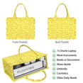 thumbnail image 2 of Large Capacity Tote Bag,Yellow Lemon Slices Yellow Pattern Handbag Fashion Luxury Tote Bag,15.7"x13"x 5.1" Inches,Laptop Compatible, 2 of 6