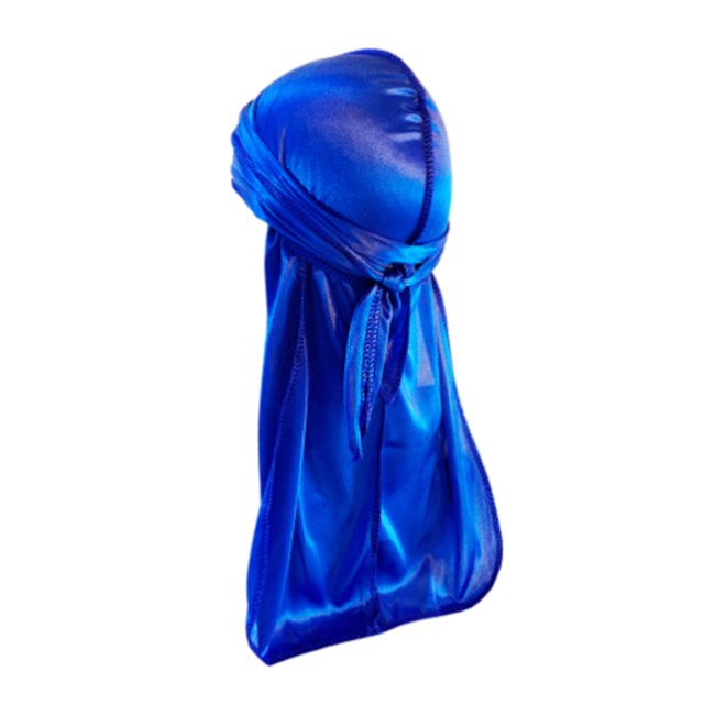Headwraps Assorted Colors Long Tail Pirate Hat Unisex Windproof Single Layer Attractive Chic Design Breathable Turban blue free size